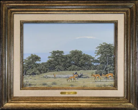 Kilimanjaro by Edward Ahrens, Oil on canvas, sold Jan 2019