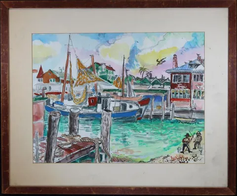 David Burliuk, Untitled, Watercolor/Mixed media on Paper