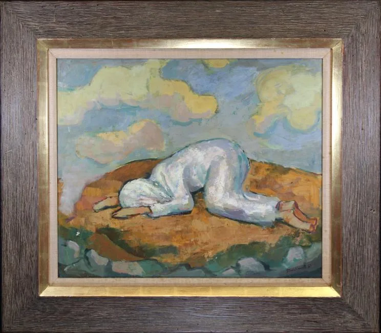 Untitled by Jacob Steinhardt, Oil on Board, sold Mar 2019
