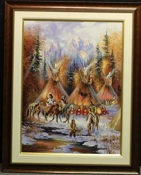 Kirk Randle, Beaver Creek Encampment, Oil on canvas