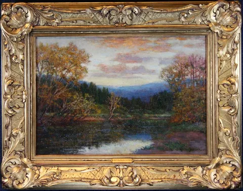 Robert Ward Van Boskerck, Landscape with River at Duck, Oil on Canvas