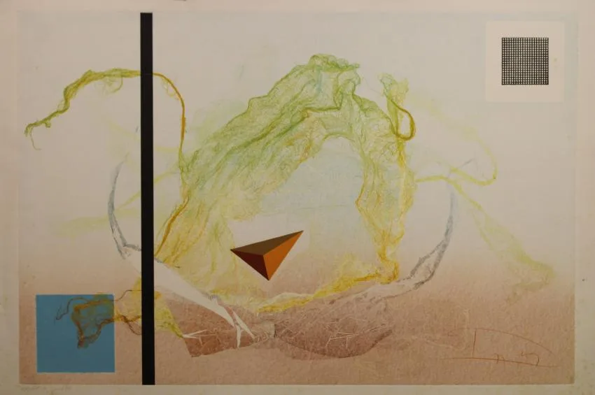Object in Space 12 by László Dús, Color Lithograph, offered Mar 2019