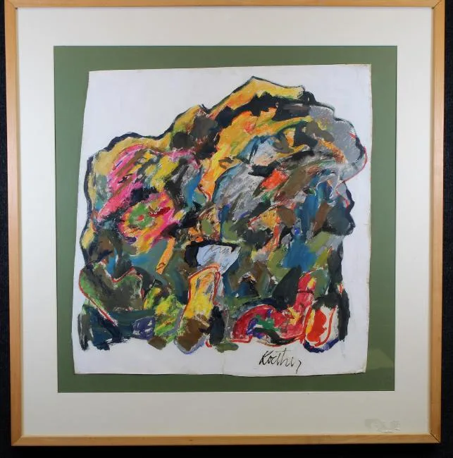 Thomas Koether, First Monolyth, Oil on Paper