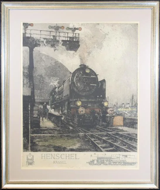 Henschel, Kassel by Luigi Kasimir, Aquatint, offered Apr 2019