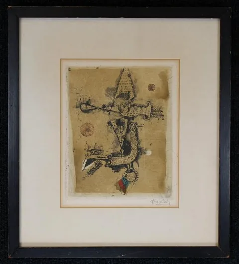 Johnny Gotthard Friedlaender, Oiseau VI, Etching