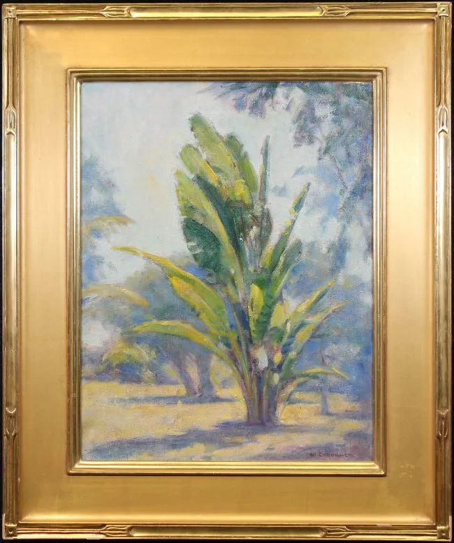 Traveller's Palm by William Chadwick, Oil on canvas, offered Apr 2019