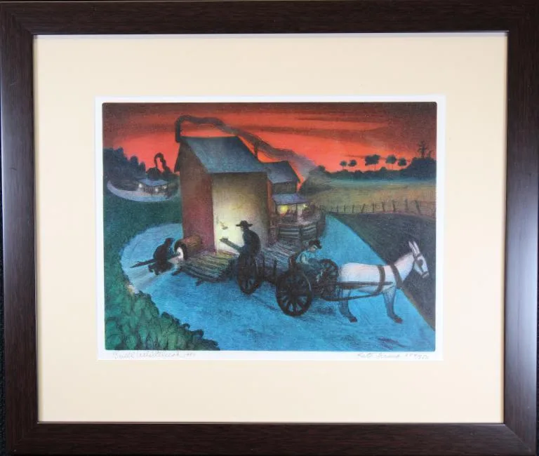 Late Firing by Buell Whitehead, Lithograph, sold Apr 2019