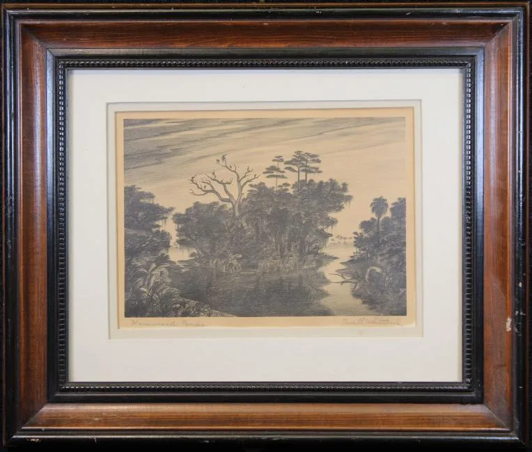 Hammock Ponds by Buell Whitehead, Lithograph, sold Apr 2019