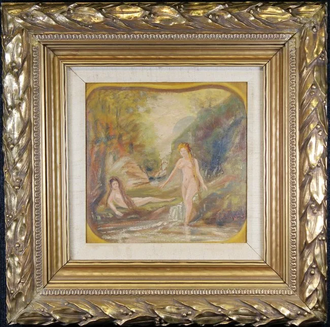 Untitled by Louis Michel Eilshemius, Oil on board, sold Apr 2019