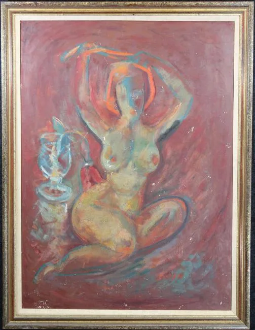 Untitled by John Shayn, Oil on board, offered Apr 2019