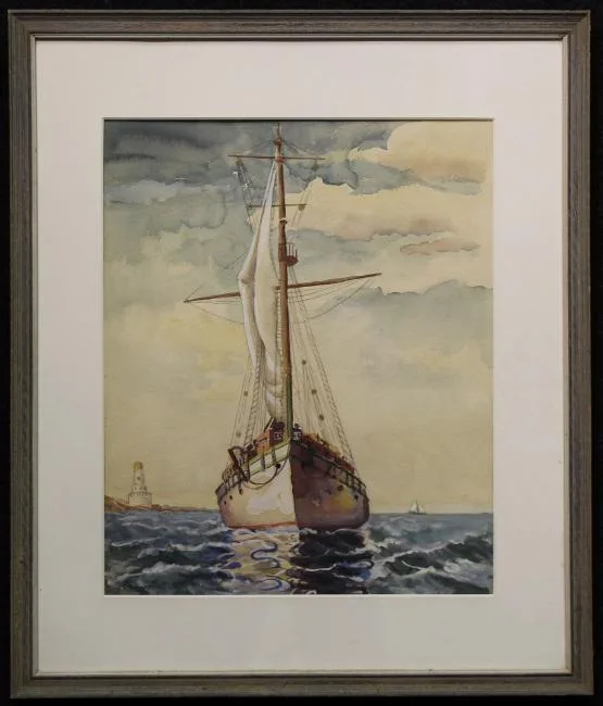 Untitled by George Beline, Watercolor, offered Apr 2019