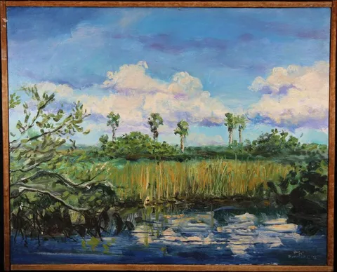 Everglades by John R Briggs, Oil on Masonite, sold Apr 2019