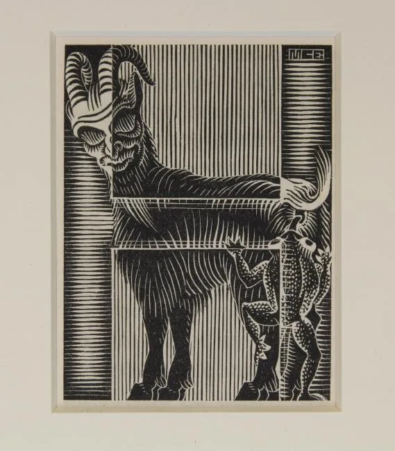 Untitled by M. C. Escher, Woodcut, sold Apr 2019