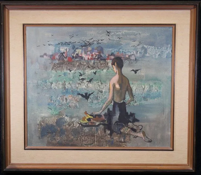 Flight by Lou Zansky, Oil on Canvas, sold Apr 2019