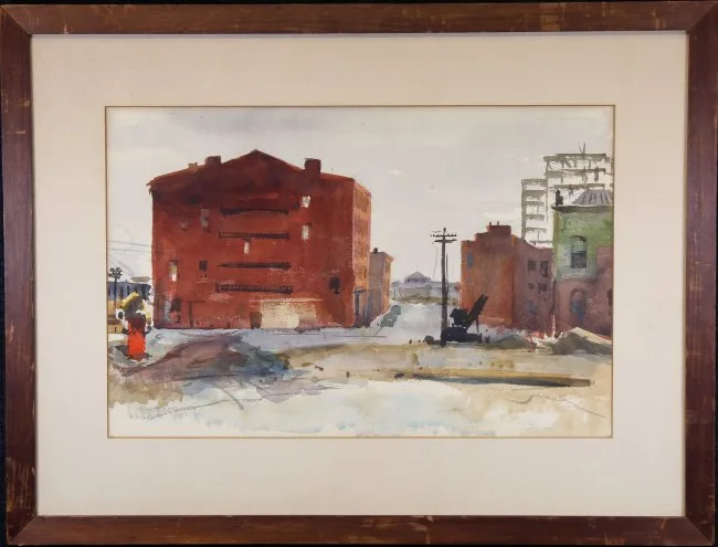 Buffalo by Staats Cotsworth, Watercolor, offered Apr 2019