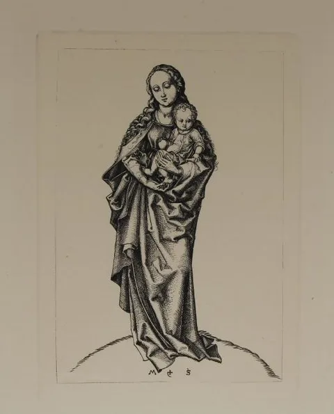 Martin Schongauer, Die Madonna mit dem Apfel, Etching
