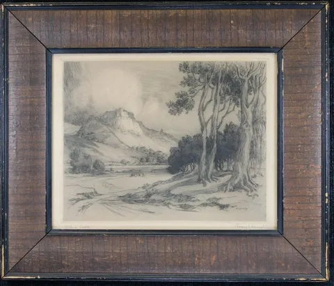Albany E. Howarth, Shirley Castle, Etching