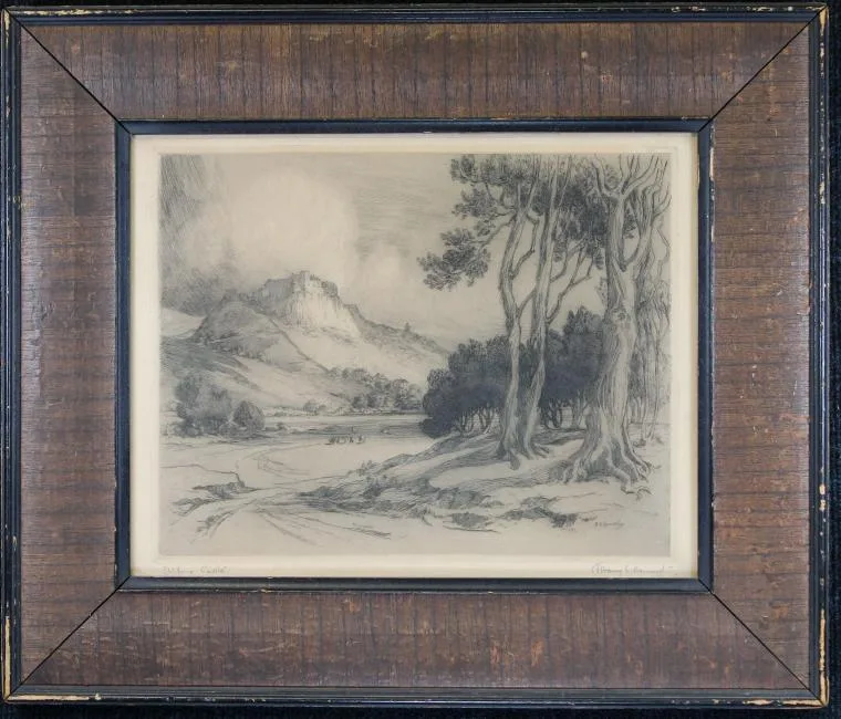 Shirley Castle by Albany E. Howarth, Etching, offered Apr 2019