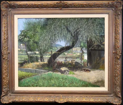 Franz Obermüller, Impressionistic Landscape, Oil on Board