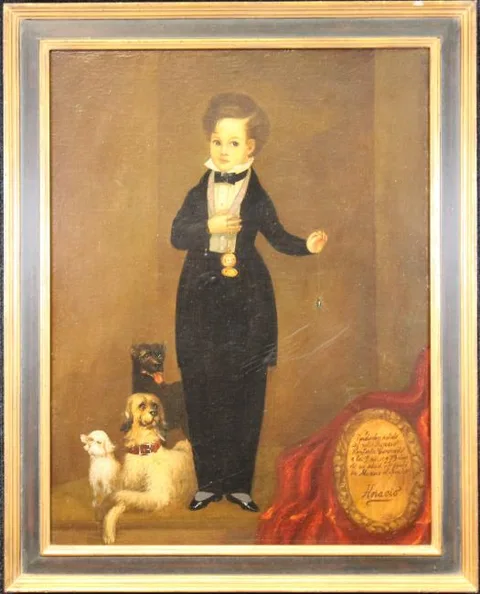 Horacio Rentería Rocha, Portrait of the child Horacio Arenteria Coronado at age five years twenty-nine days, Oil on Canvas