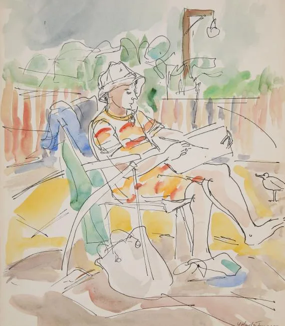 Untitled by Yolanda Fusco, Watercolor/Ink, offered Jun 2019