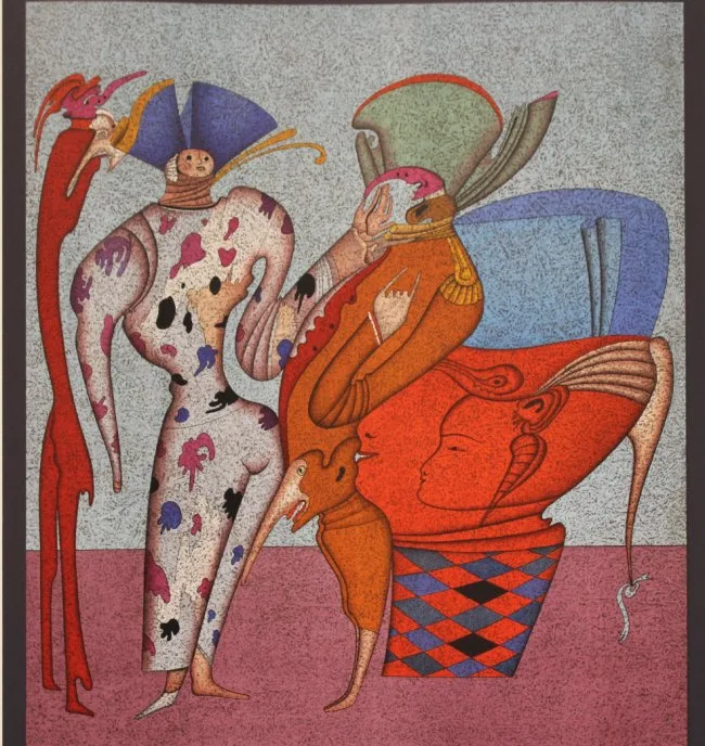Untitled VII by Mihail Chemiakin, Color Lithograph, sold Jun 2019