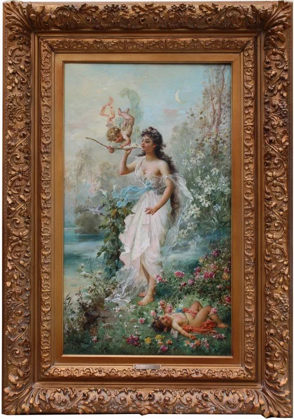 Untitled by Hans Zatzka, Oil on Canvas, sold Jul 2019