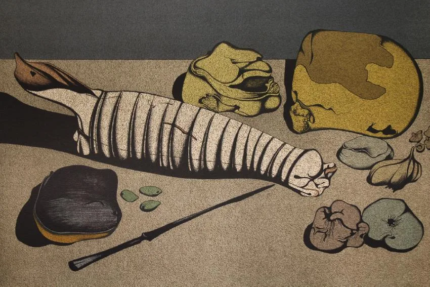 Untitled-Nature Morte by Mihail Chemiakin, Color serigraph, sold Jul 2019