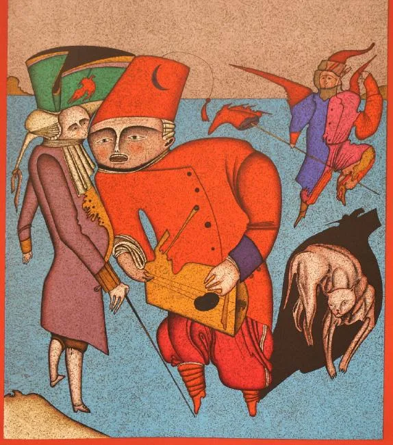 Untitled VIII by Mihail Chemiakin, Color serigraph, sold Jul 2019