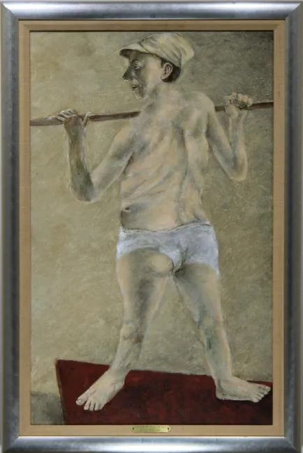Arturo Rodríguez, Figure with Yellow Hat, Oil on canvas