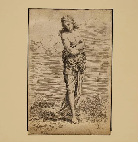 Salvator Rosa, Standing Woman, Engraving