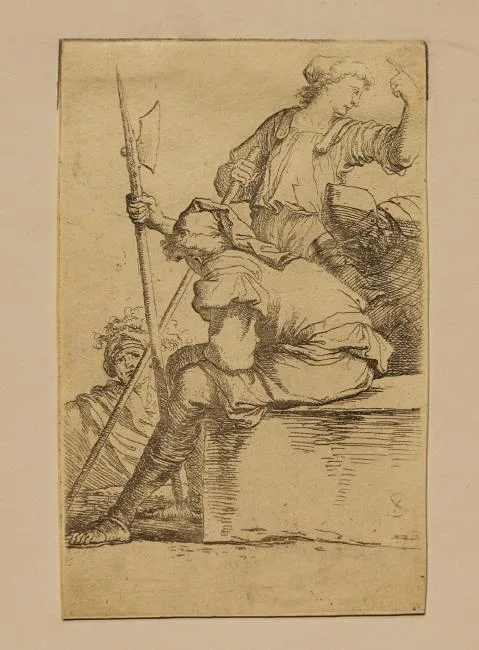 Four Figures by Salvator Rosa, Engraving, sold Jul 2019