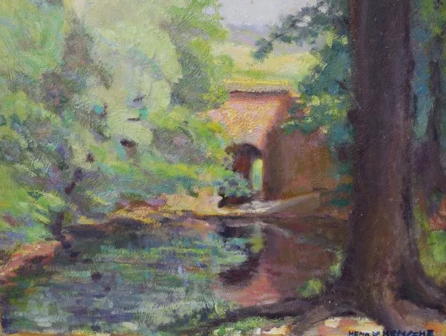 Untitled by Henry Hensche, Oil on board, sold Jul 2019