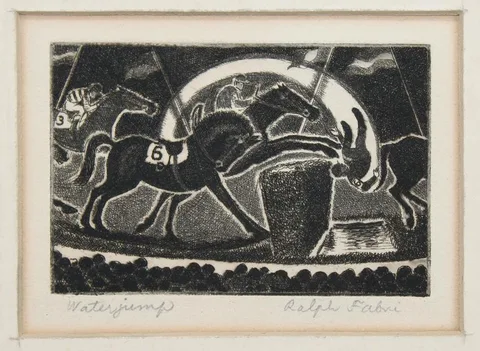 Ralph Fabri, Water Jump, Etching