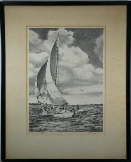 Chesapeake Shipjack by John Moll, Lithograph, offered Sep 2019