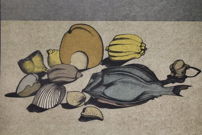 Nature Morte w/ Fish by Mihail Chemiakin, Color Lithograph on Japan paper, sold Sep 2019