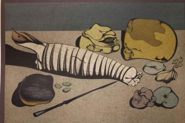 Untitled-Nature Morte by Mihail Chemiakin, Color serigraph, sold Sep 2019