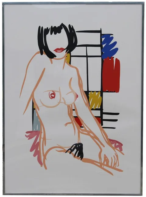 Tom Wesselmann, Monica Sitting with Mondrian, 1989, Screenprint