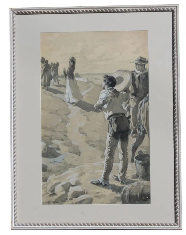Untitled by Elmer Boyd Smith, Watercolor/Gouache on paper, offered Oct 2019