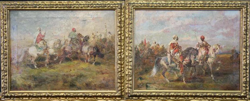Untitled by Adolf Schreyer, Oil on Canvas, sold Oct 2019