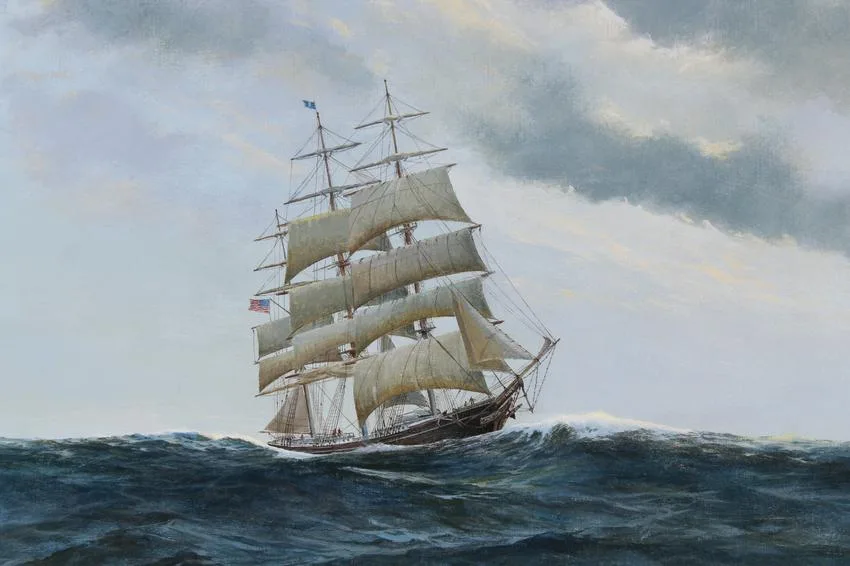 Benjamin F. Packard by Charles Lundgren, oil on masonite, sold Dec 2019