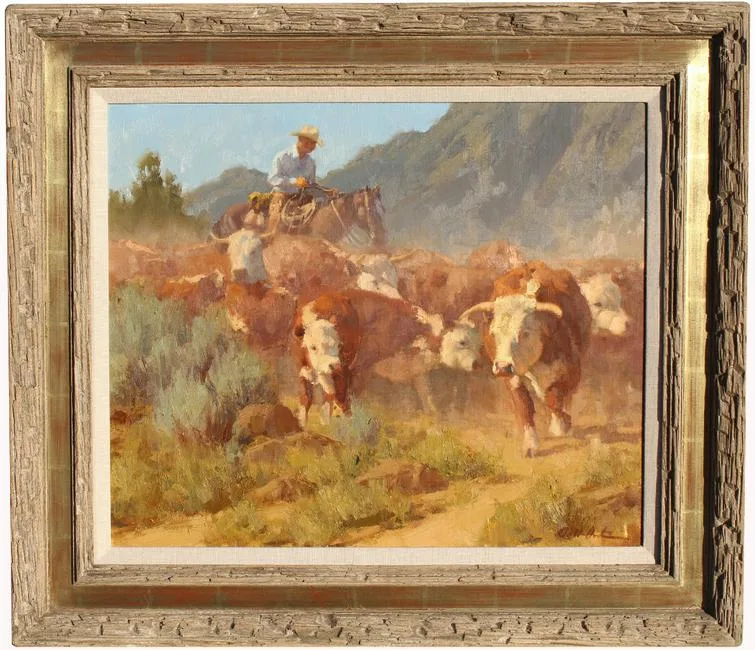 Down From Summer Grass by Bill Anton, Oil on board, sold Dec 2019