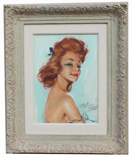 Untitled by Jean-Gabriel Domergue, Oil on canvas, sold Dec 2019