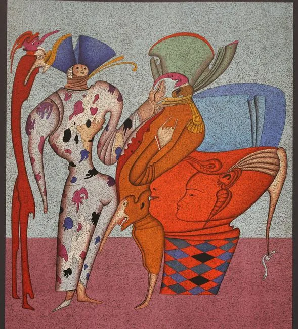 Mihail Chemiakin, Untitled VII, Color Lithograph