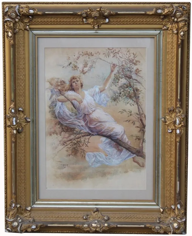 Untitled by Frederick Stuart Church, Watercolor/gouache, offered Dec 2019