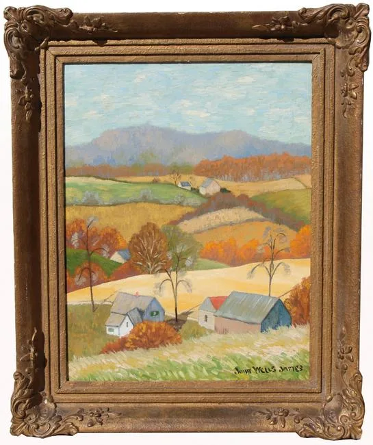 John James, Pennsylvania Hillside, Oil on canvas