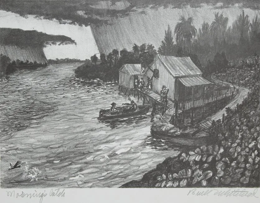 Morning's Catch by Buell Whitehead, Print, offered Dec 2019