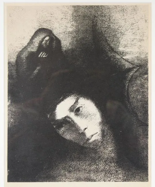 Odilon Redon, Redemption of St. Antoine, Wood Engraving