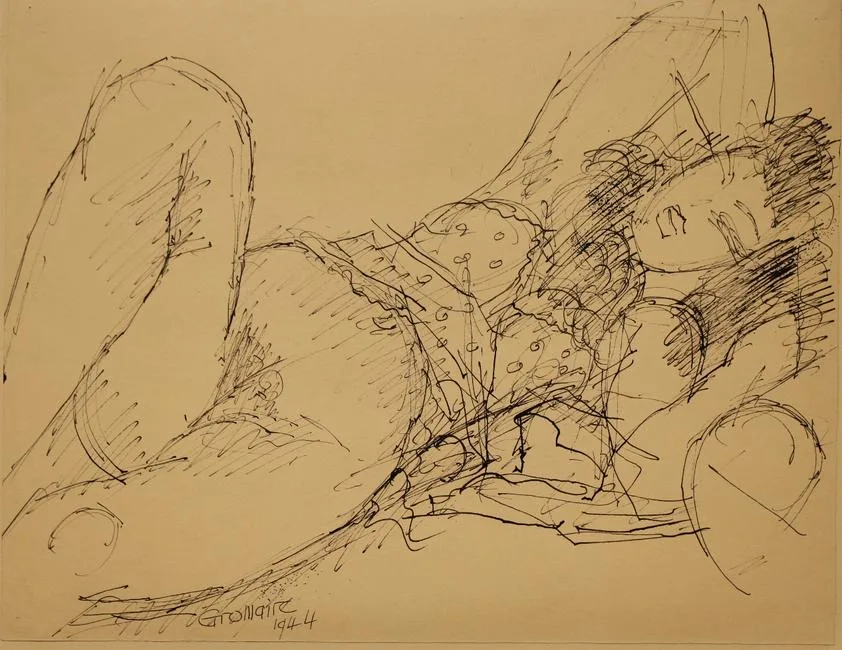 Nu by Marcel Gromaire, Ink, sold Dec 2019