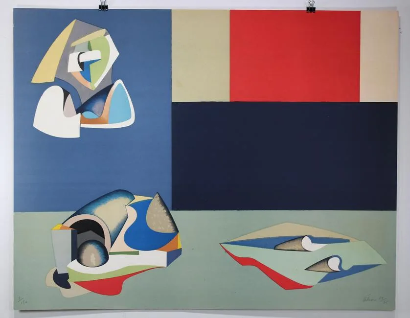 Untitled by Jean Hélion, Color Lithograph, sold Dec 2019